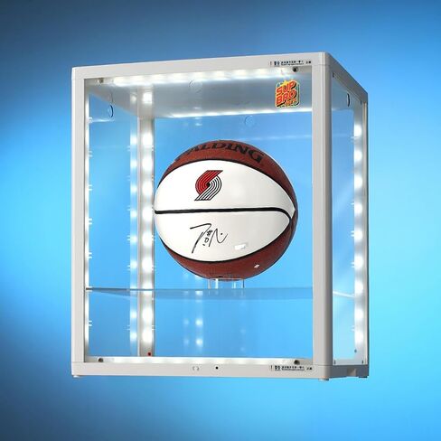 صندوق عرض أكريليك شفاف LED من SupBro - التحكم الصوتي - حافظة عرض سهلة التجميع، حافظة عرض قابلة للتكديس لألعاب شخصيات الحركة، تخزين المقتنيات- (16.5 × 12.6 × 19.7 بوصة (عبوة واحدة)، أبيض) in Saudi Arabia