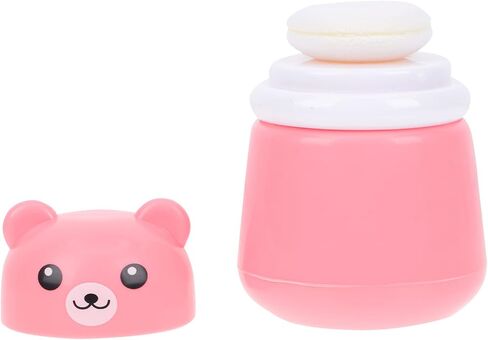 Beaupretty Shampoo Travel Container Powder Powder Puff Box Cartoon talcum Powder Box Fun Empty Powder Powder Box Powder Talc- Makeup Powder Puffs in Saudi Arabia