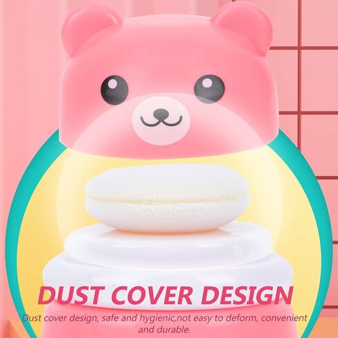 Beaupretty Shampoo Travel Container Powder Powder Puff Box Cartoon talcum Powder Box Fun Empty Powder Powder Box Powder Talc- Makeup Powder Puffs in Saudi Arabia