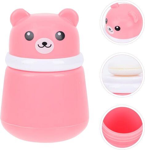 Beaupretty Shampoo Travel Container Powder Powder Puff Box Cartoon talcum Powder Box Fun Empty Powder Powder Box Powder Talc- Makeup Powder Puffs in Saudi Arabia