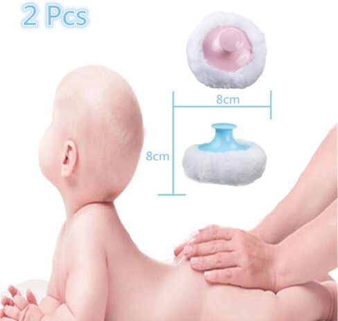 2Pcs Baby Powder Powder Puff Plush + Boxed Container, Baby Powder Container in Kuwait