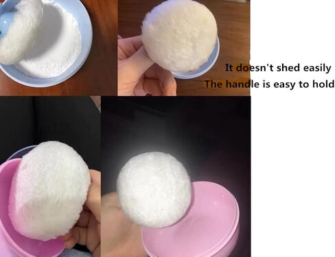 2Pcs Baby Powder Powder Puff Plush + Boxed Container, Baby Powder Container in Kuwait