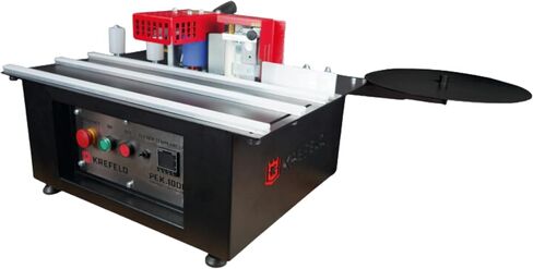 إصدار Krefeld Edgebander PEK 1000 المحمول - نظام الذوبان الساخن - حبيبات غراء بدرجة حرارة منخفضة - حل ربط الحواف مع ضمان لمدة عامين ودعم فني في الولايات المتحدة in Kuwait