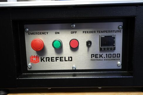 إصدار Krefeld Edgebander PEK 1000 المحمول - نظام الذوبان الساخن - حبيبات غراء بدرجة حرارة منخفضة - حل ربط الحواف مع ضمان لمدة عامين ودعم فني في الولايات المتحدة in Kuwait