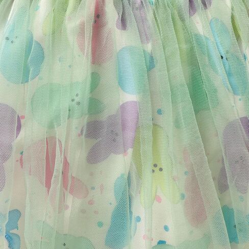 ZOELNIC لحديثي الولادة ملابس بناتي لعيد الفصح مطبوعة على شكل أرنب للرضع فتاة حبال رومبير بدلة وتنورة من التول in Kuwait