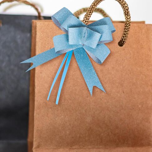 أقواس لتغليف الهدايا، أقواس هدايا بعرض 18 مم، أقواس سحب 3 ألوان، أقواس هدية لتزيين الهدايا، أقواس سحب لتغليف الهدايا للهدايا، سلال هدايا لحفلات الزفاف في عيد الميلاد (30 قطعة) in Kuwait