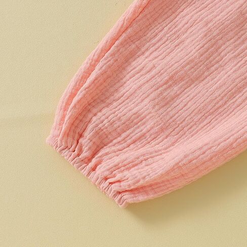 رومبير صيفي للفتيات الصغيرات، بذلة بأكمام مكشكشة وأزرار مضلعة وسروال قصير ملابس لطيفة للفتيات in Kuwait