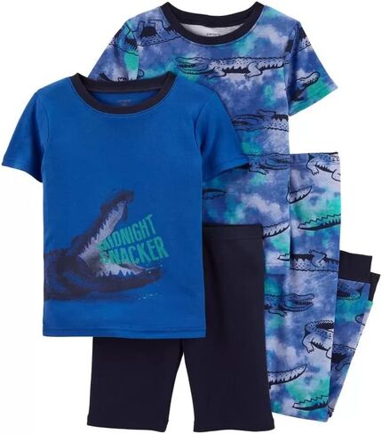 Carter's 4 Piece Pajama Set (Blue Snacker/Alligator, 5) in Saudi Arabia
