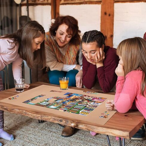 Tektalk Jigsaw Puzzle Roll Mat Puzzle Saver Storage مع شريطين مطاطيين أنبوب قابل للنفخ، قم بتخزين الألغاز المقطوعة حتى 1500 قطعة (كاكي) in Kuwait