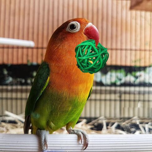 10 Pack Rattan Balls 1.2 inch Colored Wicker Ball Birds Quaker Parrot Parakeet Chewing pet bite Ball for Budgies Conures Hamsters Ball Orbs Crafts DIY Accessories vase fillers in Kuwait