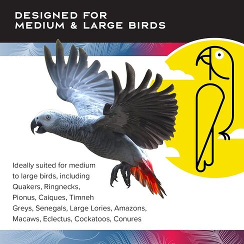 جنة أرض الريش | مضغ متعرج متعدد الألوان | ألعاب الطيور للطيور الكبيرة in Kuwait