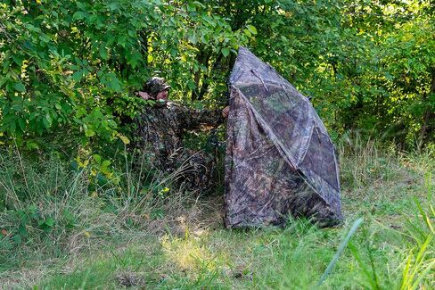 Cooper Hunting 2020 Big Tom Ground Blind with 3D Leafy Mossy Oak/NWTF Obsession Pattern Designed for Still Hunting or Run and Stalk in Saudi Arabia