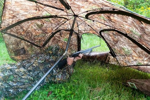 Cooper Hunting 2020 Big Tom Ground Blind with 3D Leafy Mossy Oak/NWTF Obsession Pattern Designed for Still Hunting or Run and Stalk in Saudi Arabia