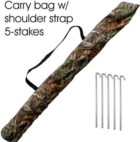 Cooper Hunting 2020 Big Tom Ground Blind with 3D Leafy Mossy Oak/NWTF Obsession Pattern Designed for Still Hunting or Run and Stalk in Saudi Arabia
