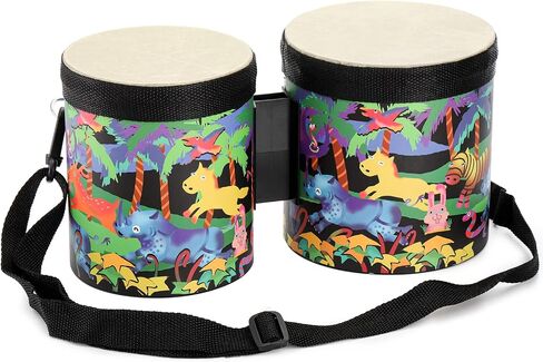 Tosnail 5" and 6" Bongo Drum with Storage Bag and Mallets, Hand Drum Kids Drum Set Percussion Instrument Musical Toy for Kids, Children, Toddlers, Christmas Birthday Gift in Saudi Arabia