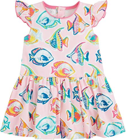 Mud Pie Baby Girl Rainbow Fish Tshirt Dress in Saudi Arabia
