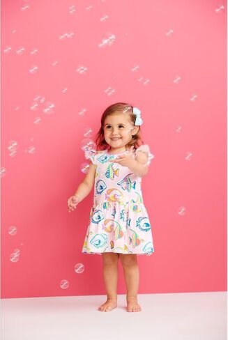 Mud Pie Baby Girl Rainbow Fish Tshirt Dress in Saudi Arabia