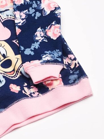 Disney Girls' Minnie Mouse Floral All Over Print French Terry Sweatshirt in Saudi Arabia