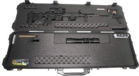Case Club Pre-Cut Waterproof 2 Rifle Case. Fits a Precision and a Standard. Comes with a Small Waterproof Box and Silica Gel to Help Prevent Rust in Saudi Arabia