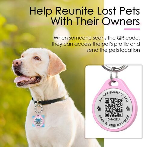 AIR QR Code Pet ID Tag Scan the QR Code for Pet Online Archives, QR code dog Round Tags Send Instant Pet Location No app in Kuwait