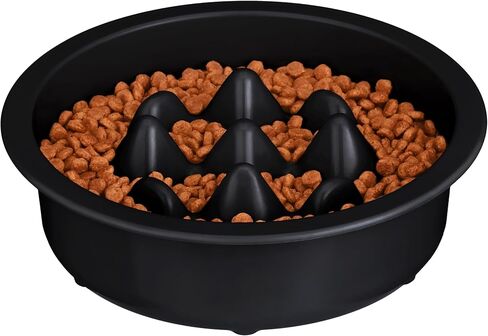 The Niner Slow Feed Bowl - Raised Peaks Slow Down Pets Eating - Fits Elevated Feeders Including Neater Feeder Large Sizes - Gentle on Teeth and Gums - Holds up to 2 Cups (Aquamarine) in Saudi Arabia