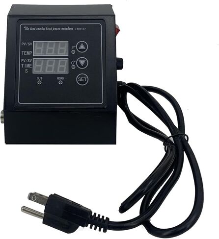 Heat Press Machine Control Box ECUTEE Double Hole Digital Box LED Controller for 12 x 15Inch Type K Temperature Control Box for Heat Transfer Sublimation Print Machine T-Shirts Mug Plate Cap Cup in Kuwait