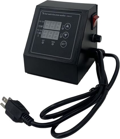 Heat Press Machine Control Box ECUTEE Double Hole Digital Box LED Controller for 12 x 15Inch Type K Temperature Control Box for Heat Transfer Sublimation Print Machine T-Shirts Mug Plate Cap Cup in Kuwait