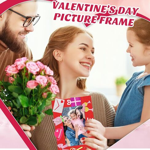 60 قطعة من إطارات صور عيد الحب DIY للأطفال، إطارات صور لعيد الحب مع 440 ملصقًا إسفنجيًا، بطاقات إطار صور عيد الحب، حرفية لحفلات العطلات، ديكور شجرة عيد الميلاد in Saudi Arabia