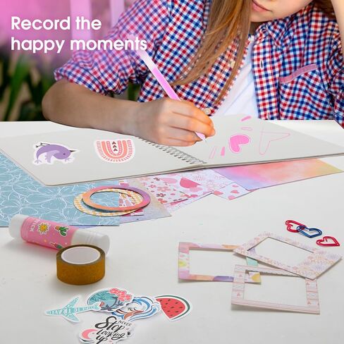 مجموعة مكونة من قطعتين من المجلات التي تصنعها بنفسك، مجلات الأطفال للفتيات من عمر 8 9 10 11 12 13 14 عامًا، هدايا عيد ميلاد مثيرة للاهتمام للفتيات، مجموعة الفنون والحرف اليدوية وسجل القصاصات والمذكرات in Kuwait