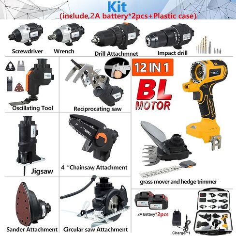 NEWONE 20V MAX MATRIX Drill, Power Tool Combo Kit, 12-Tool Set, Cordless Tool Set,2x 2.0AH Batteries and One Charger in Saudi Arabia