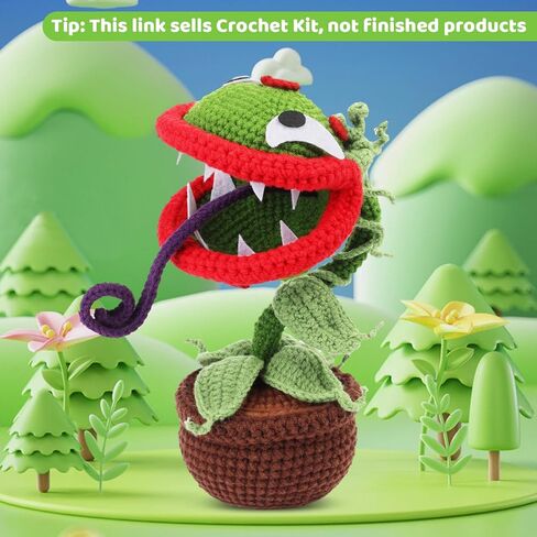 Ftyiwu Crochet Kit for Beginners, Corpse Flower Crochet Kit for Beginners Adults, Crochet Starter Kit with Step by Step Video Tutorials, Crochet Yarn and Knitting Supplies for DIY Birthday Gift in Kuwait