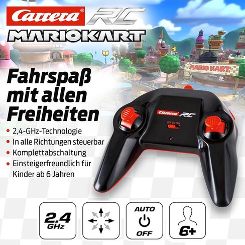 Carrera RC Official Licensed Mario Kart Mach 8 Luigi 1: 18 Scale 2.4 Ghz Remote Radio Control Car with Rechargeable Lifepo4 Battery - Kids Toys Boys/Girls, (Model: 181067) in Saudi Arabia