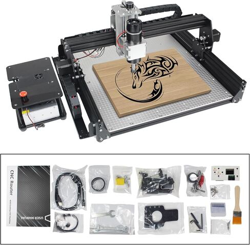 CNCTOPBAOS 3 Axis 4540 500W CNC Router Engraving Machine with Aluminum Table/GRBL Touchscreen Offline Controller/Limit Switch/E-stop,Carving Milling Cutting Metal Wood Stainless Steel Acrylic PCB PVC in Saudi Arabia