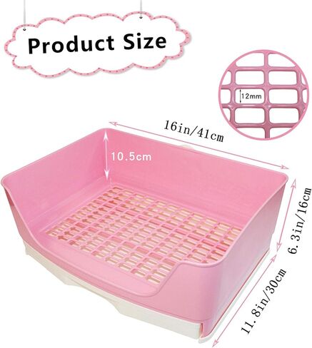 PINVNBY Large Rabbit Litter Box Corner Toilet Box Bigger Pan Pet Potty Trainer with Drawer for Adult Bunny Guinea Pig Chinchilla Ferret Galesaur Hedgehog Small Animals(Blue) in Saudi Arabia