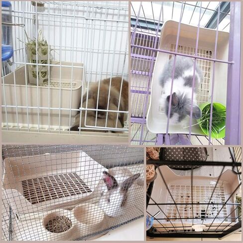 PINVNBY Large Rabbit Litter Box Corner Toilet Box Bigger Pan Pet Potty Trainer with Drawer for Adult Bunny Guinea Pig Chinchilla Ferret Galesaur Hedgehog Small Animals(Blue) in Saudi Arabia