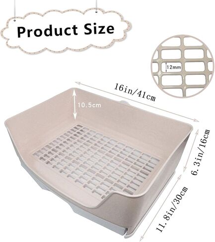 PINVNBY Large Rabbit Litter Box Corner Toilet Box Bigger Pan Pet Potty Trainer with Drawer for Adult Bunny Guinea Pig Chinchilla Ferret Galesaur Hedgehog Small Animals(Blue) in Saudi Arabia