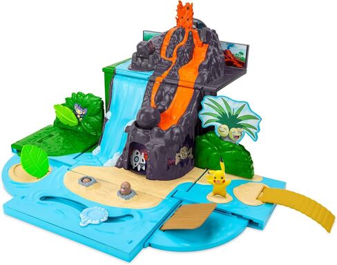 مجموعة لعب Pokémon Carry 'N' Go Volcano مع 4 قطع متضمنة مقاس 2 بوصة، وPikachu، وCharmander، وBulbasaur، وSquirtle - أحضر كل مكان - مجموعات لعب للأطفال ومحبي البوكيمون - حصريًا لأمازون in Saudi Arabia