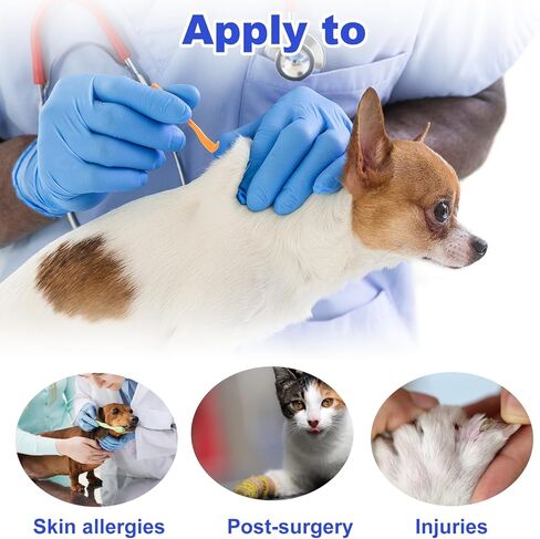 Soft Dog Cone, Dog Cone After Surgery (7"-11"), Protective Inflatable Collar for Dogs PVC Inflatable Anti Bite Lick Adjustable Dog Neck Pillow Dog Neck Donut Recovery Collar for After Surgery in Kuwait