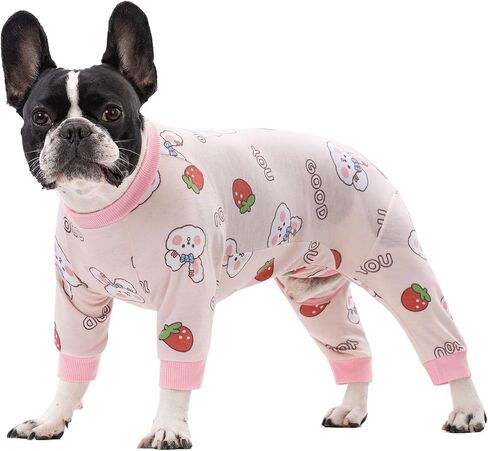 Dog Recovery Suit for Surgery Small Medium Dogs Onesie, Cute Soft Dog Pajamas Bodysuit Cone Alternative Prevent Licking Dog Recovery Suit Female Male (Small, Cat Purple) in Kuwait