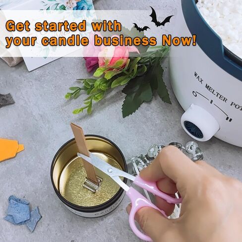 مجموعة صنع الشموع مع ذوبان الشمع، صناعة شموع شمع الصويا، مجموعة ذوبان الشمع DIY للبالغين المبتدئين، بما في ذلك وعاء الشمع الكهربائي، والفتائل، والروائح، والأصباغ، وفتائل الخشب، ومقياس الحرارة in Saudi Arabia