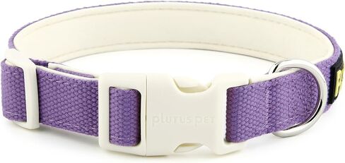 Plutus Pet Cotton Dog Collar, Heavy Duty Collar with Soft Padding, Adjustable and Comfortable for Small Medium and Large Dogs, Light Yellow, M in Saudi Arabia