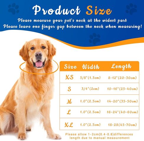 Dog Collar for Boys & Girls, Puppy Collar for Small to Large Dogs, Adjustable Soft Floral Pattern Pet Collar with Safety Buckle for Male & Females (Red, L) in Kuwait