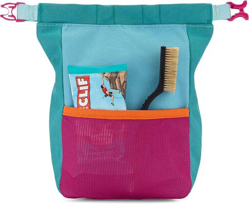 Crux Bouldering Chalk Bucket, Large Size Chalk Bag for Rock Climbing, Chalk Pot with Magnetic Closure, Zippered Pockets and Mesh Pouch for Climbers, Weightlifting, Gymnastics in Saudi Arabia