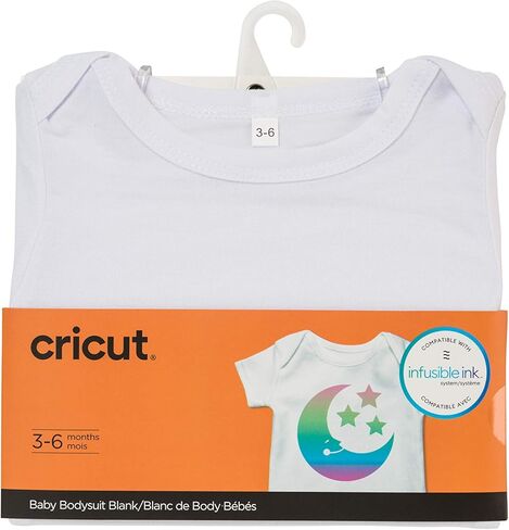 بدلة أطفال فارغة من Cricut 2006826، حبر غير قابل للذوبان لعمر 3-6 أشهر، أبيض، عدد 1 (عبوة من قطعة واحدة) in Saudi Arabia
