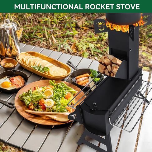 stmhom موقد الصواريخ المحمولة للتخييم، حرق الخشب موقد التخييم للطهي، للطي الظهر موقد الخشب، دقيقة رجل موقد مخيم الصواريخ، في الهواء الطلق موقد الطبخ مينيتمان، موقد في الهواء الطلق in Kuwait