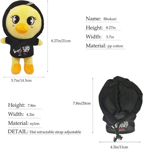 Gonii Cute Anime Plush,8.3In Kawaii Plush Toys,Creative Soft Stuffed Cartoon Plush Toy Gift Toys for Kids Fans (Bbokari) in Kuwait