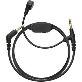 kwmobile Headphone Cable for Sony WH-1000XM5 / WH-1000XM4 / MDR-100ABN / V-Moda - 200cm Replacement Cord with Microphone + Volume Control - Black