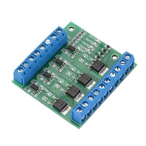 Mosfet Board, 3-20V to 3.7-27VDC PLC Amplifier Circuit Board Driver Module 4-Channel PWM MOS FET Module Bulb, LED Strip, DC Motor