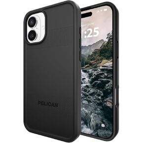 Pelican Voyager iPhone 16 Plus Case [Compatible with MagSafe] Rugged Phone Case w/ 18ft Military-Grade Drop Protection - Heavy Duty Phone Cover w/Belt Clip Holster for iPhone 16 Plus - Clear