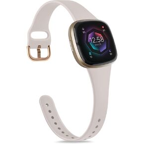 Vanjua Slim Band Compatible With Fitbit Sense 2, Versa 4, Versa 3 - Soft Silicone Replacement Strap for Women's Smart Watch in Kuwait